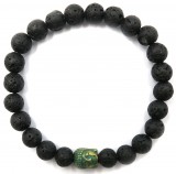 BRACLET BLACK GREEN STONE